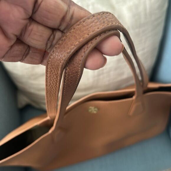 Tory Burch Camel Leather Tote Bag - Picture 3 of 9
